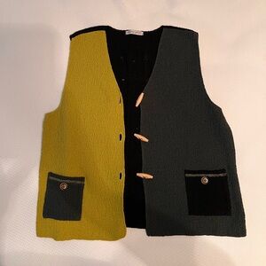 Margaret Winters New York color block vest